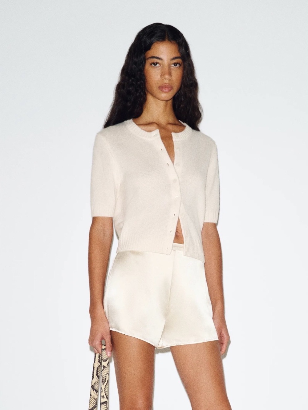Reformation Maude Cashmere Cardigan Ivory - Size M